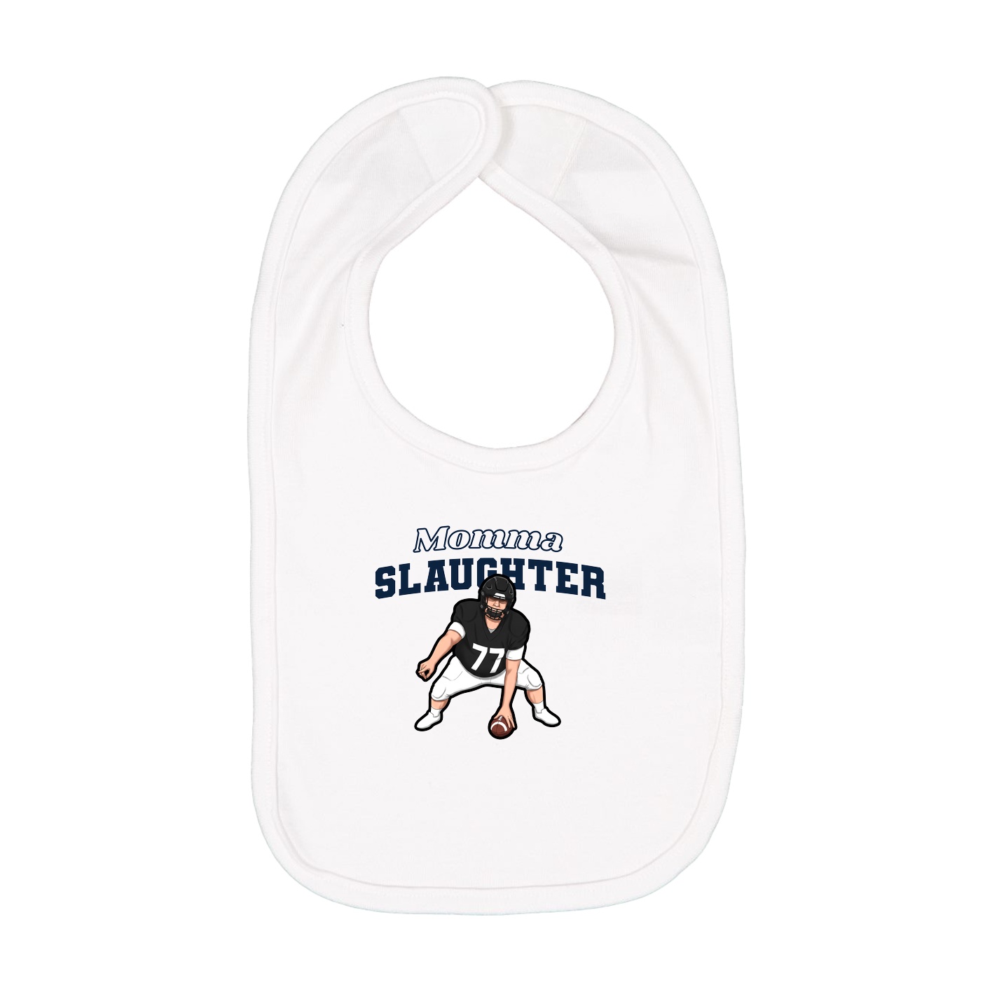 Infant Bib — Mothers Day Block in White