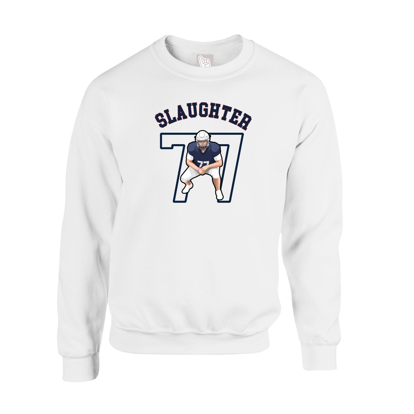 Fleece Crew — Shirsey Arch in White