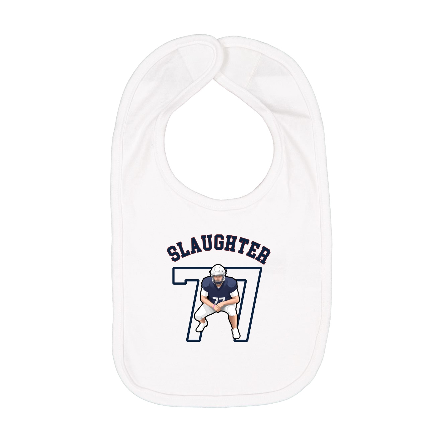 Infant Bib — Shirsey Arch in White