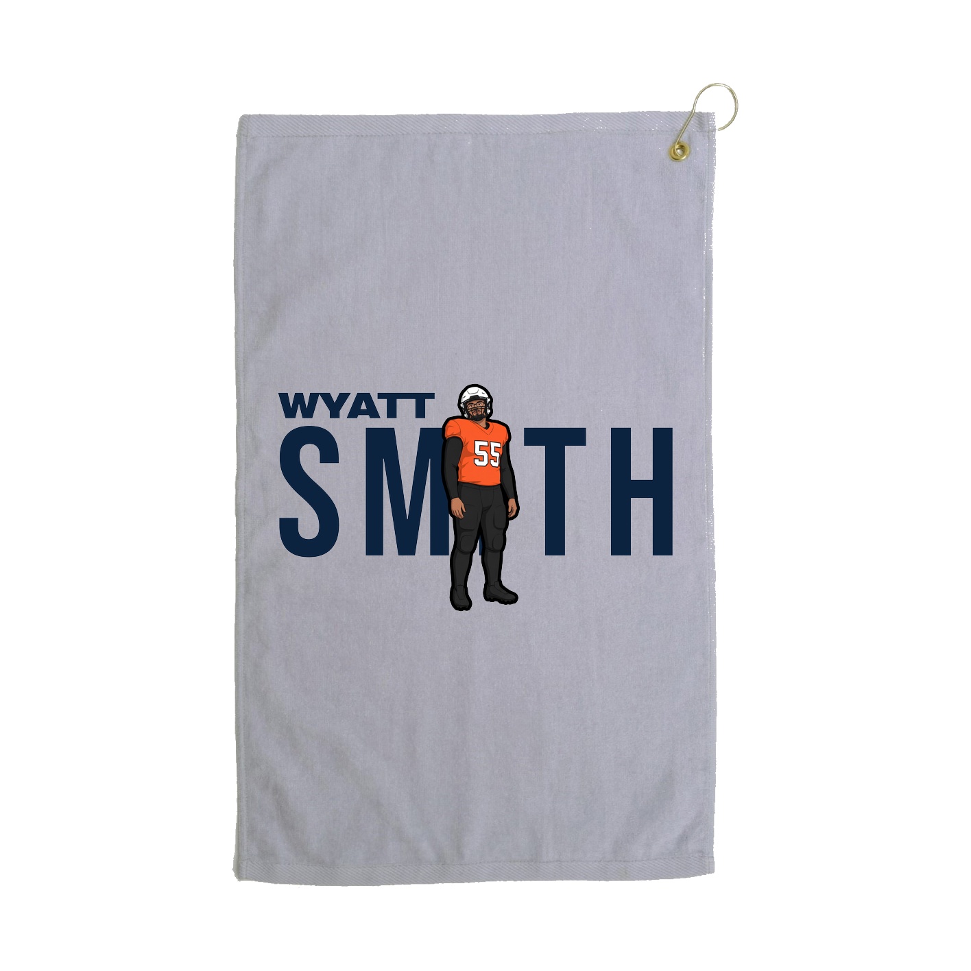 Golf Towel — Player Name in Grey