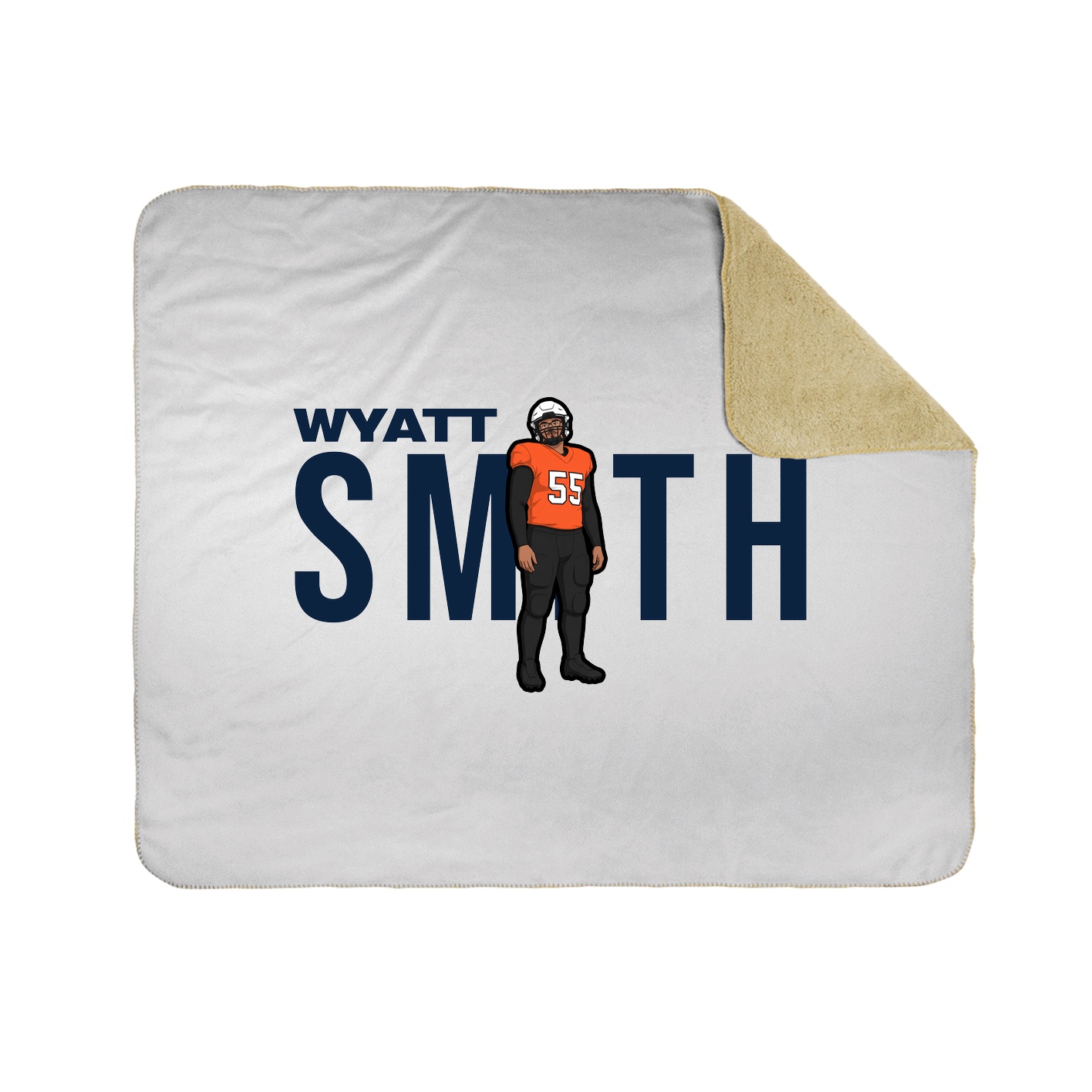 Throw Blanket — Player Name in White