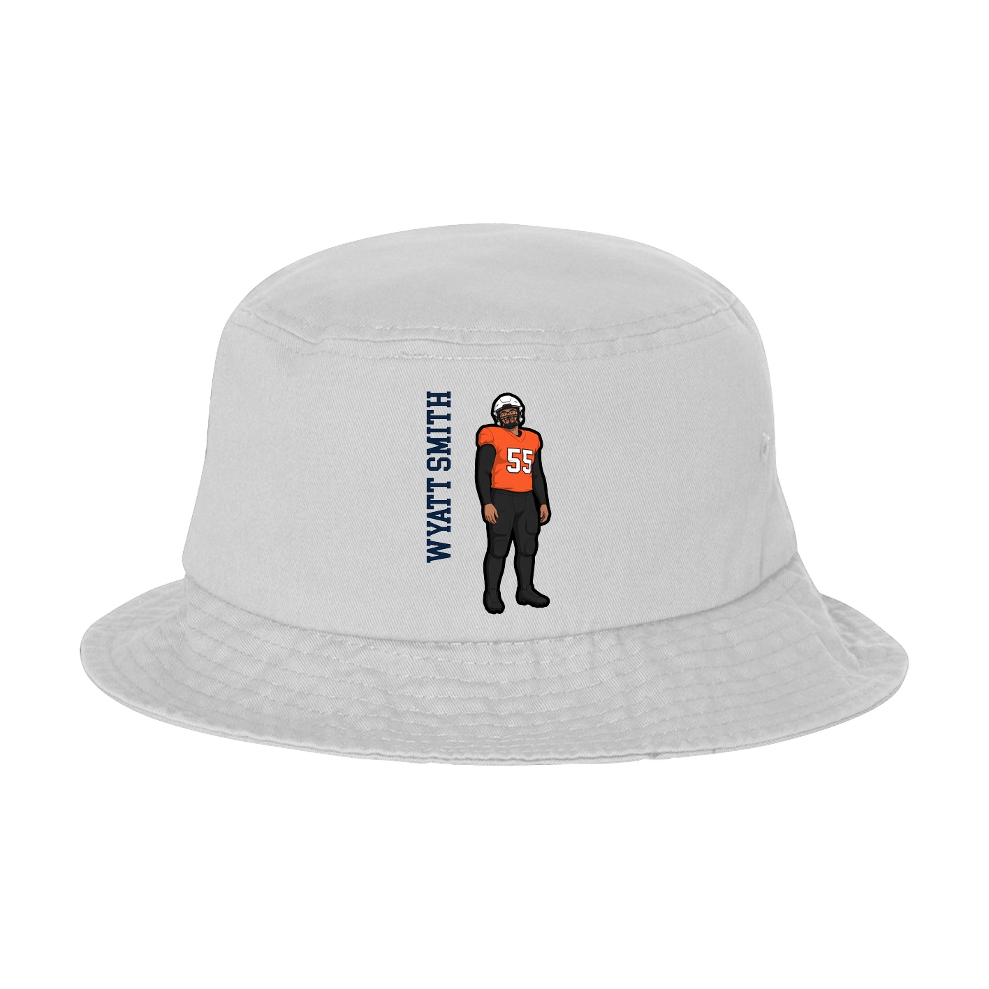 Bucket Cap — Name Vertical in White