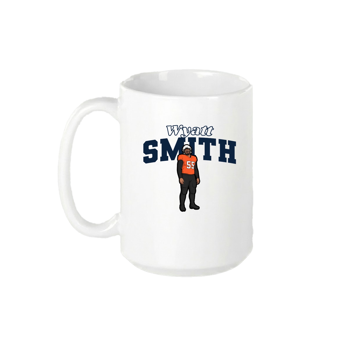 15oz Coffee Mug — Name Arch in White