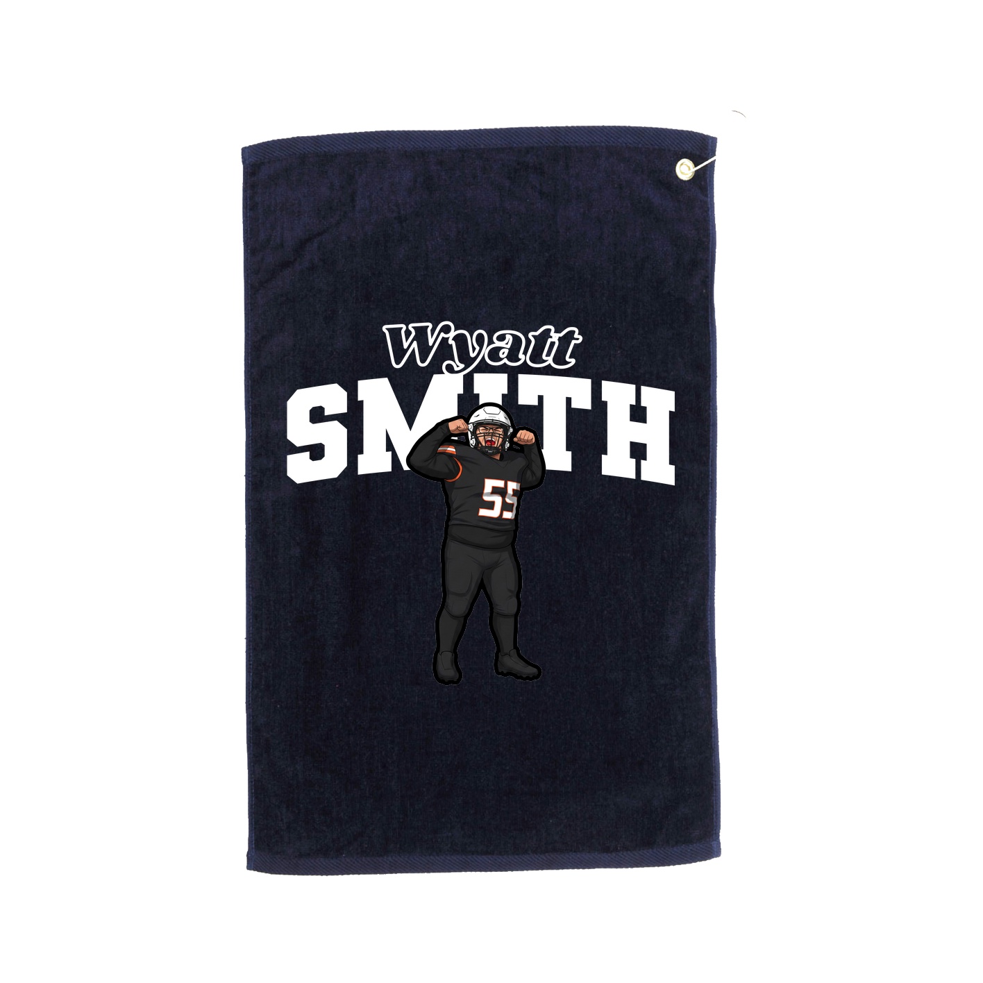 Golf Towel — Name Arch in Navy