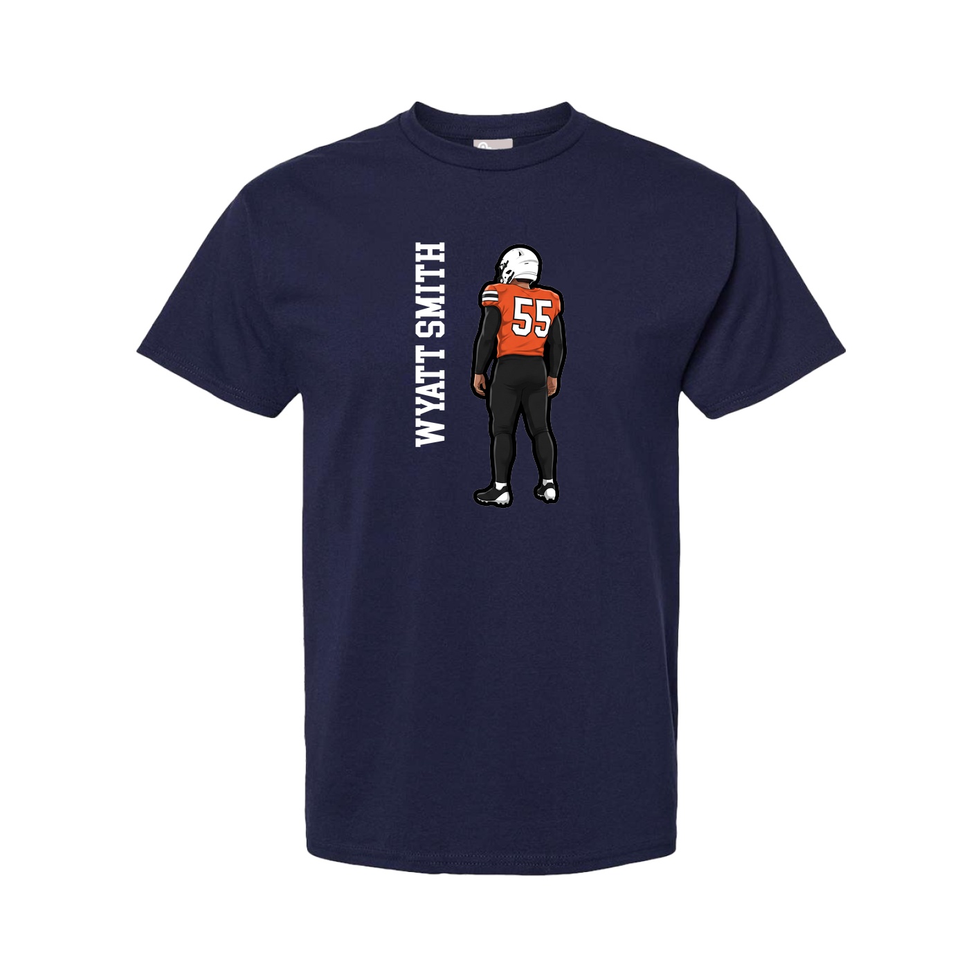 Youth Tee — Name Vertical in Navy