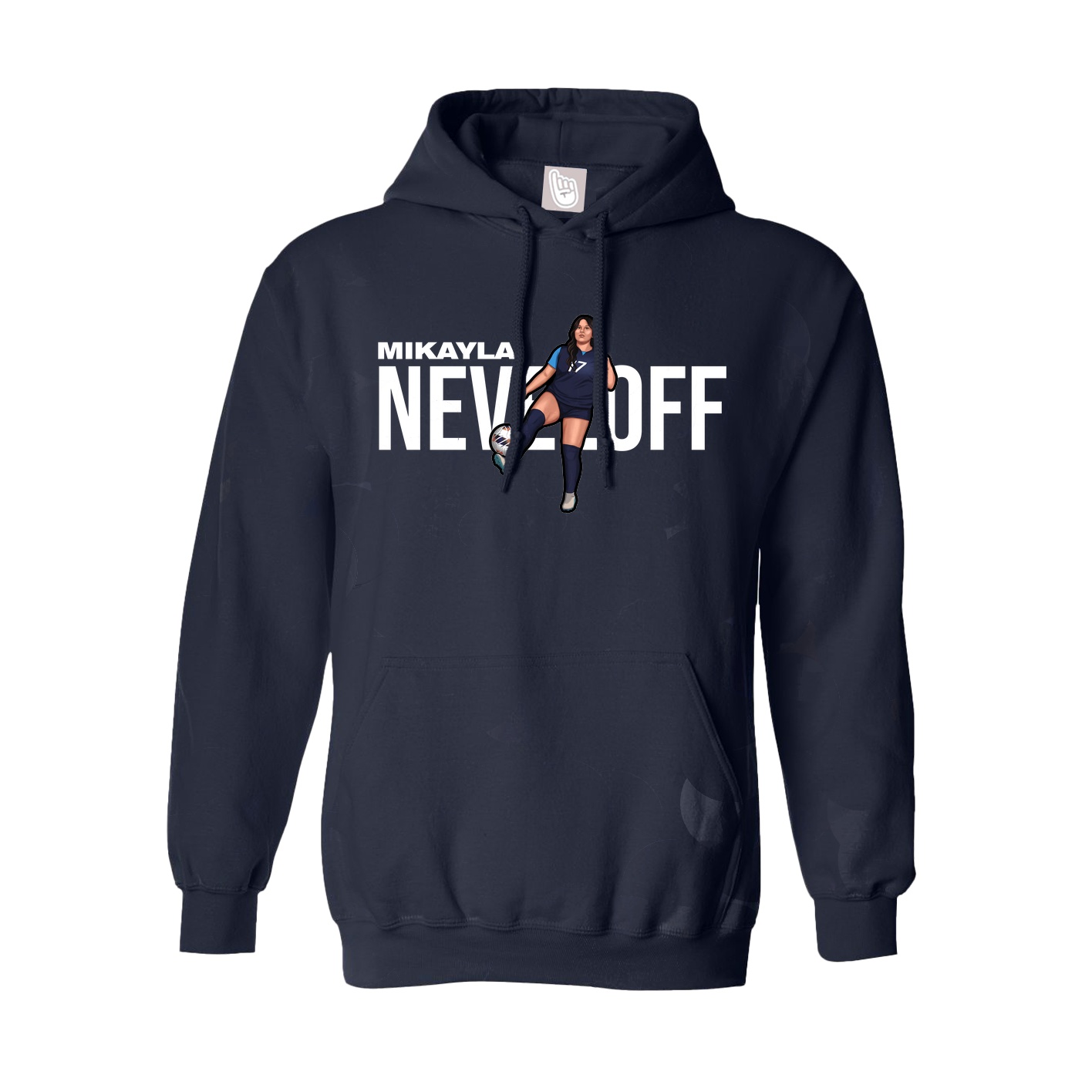Youth Hoodie — Player Name in Navy
