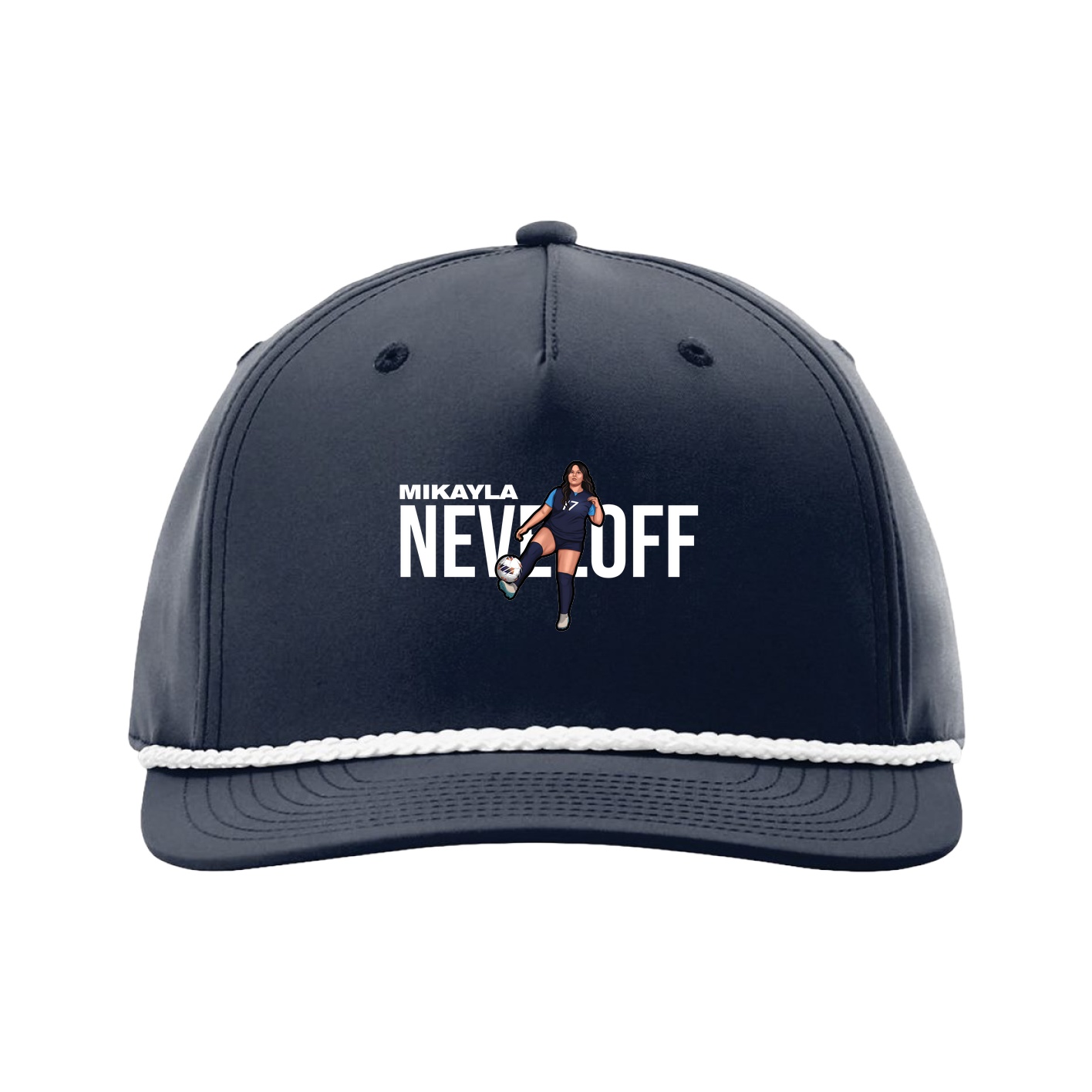 Five-Panel Classic Rope Cap — Player Name in Navy