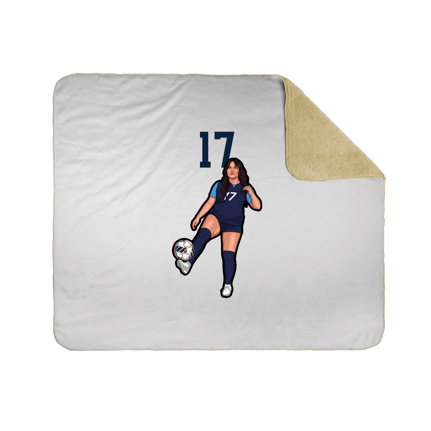 Throw Blanket — Number Top in White