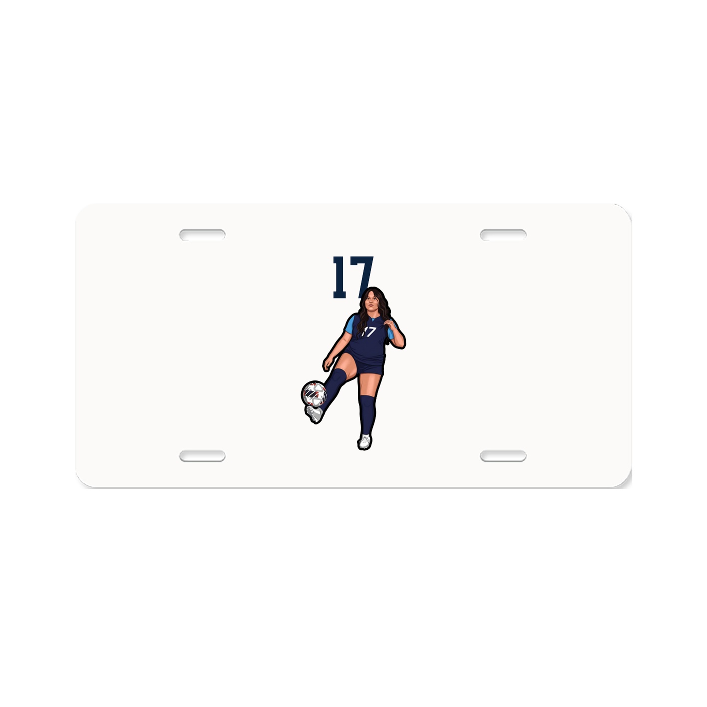 License Plate — Number Top in Classic