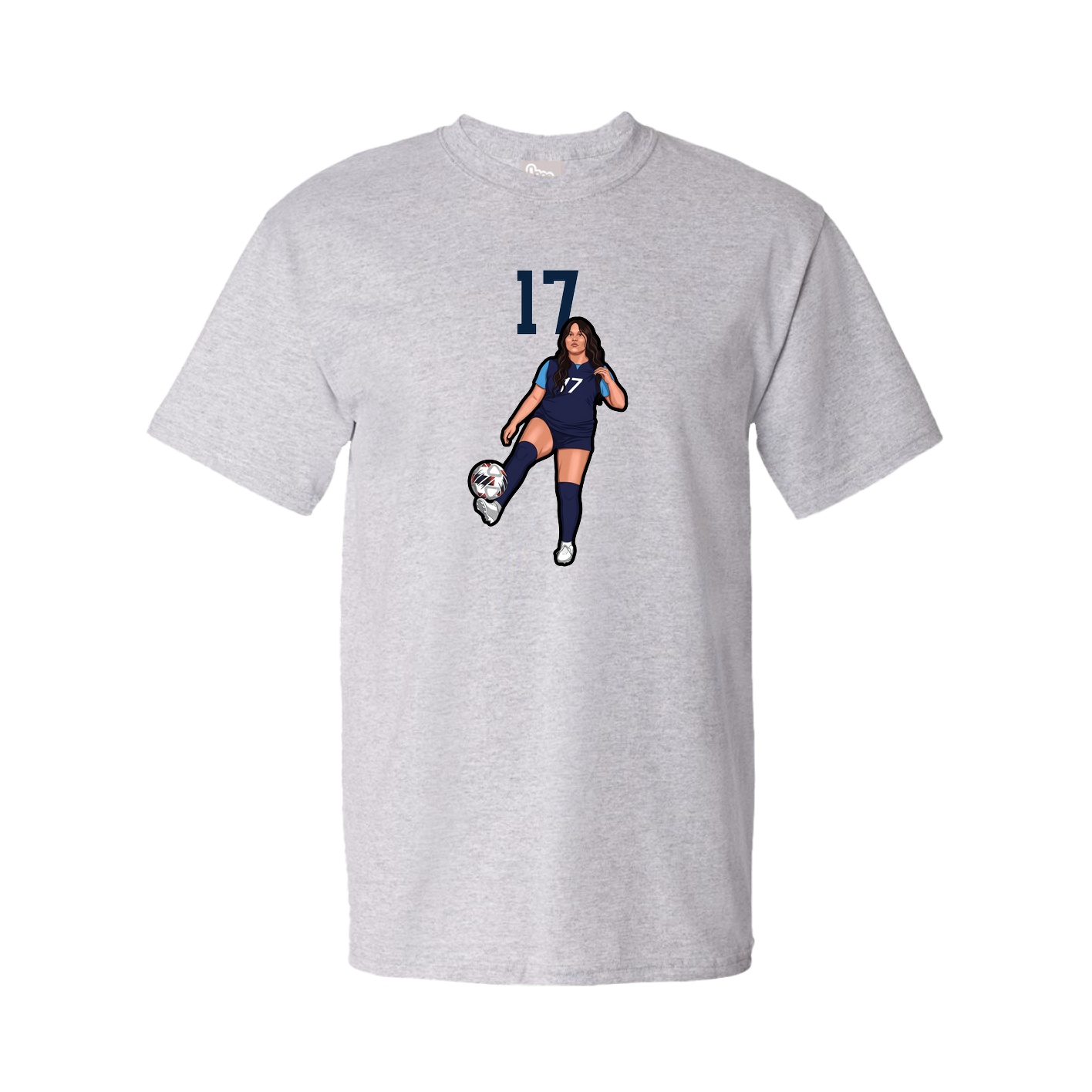 Youth Tee — Number Top in Grey