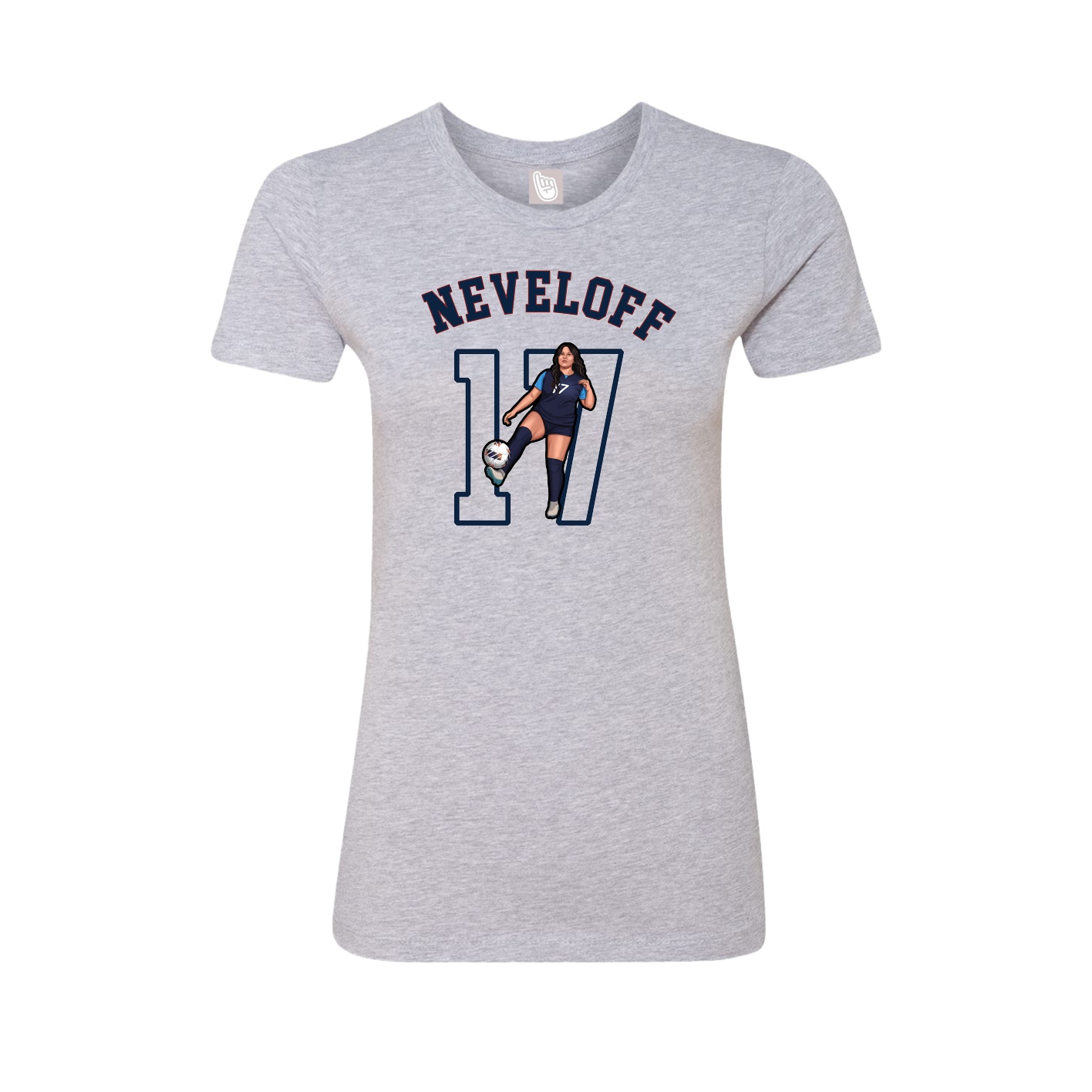 Fitted Women's Tee — Shirsey Arch in Grey
