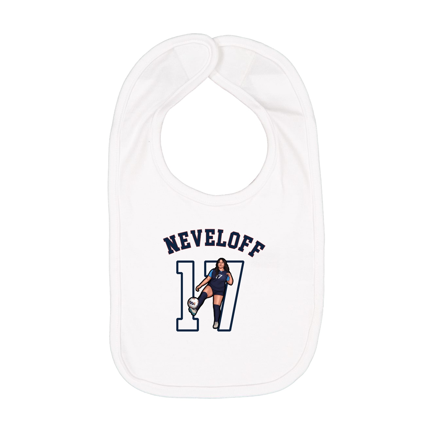 Infant Bib — Shirsey Arch in White