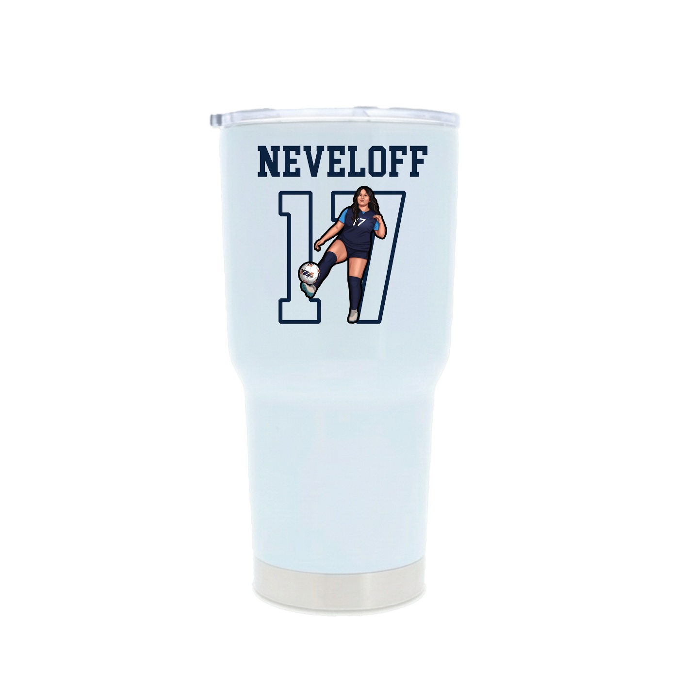 30oz Stainless Steel Tumbler — Shirsey in White