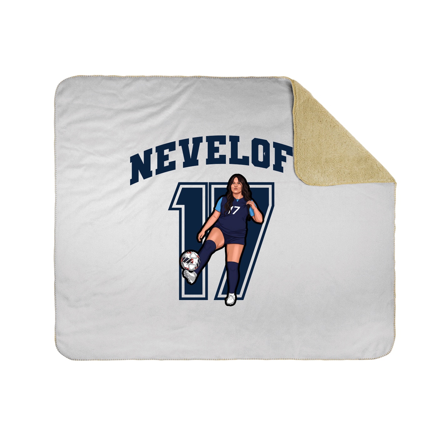 Throw Blanket — Number in White
