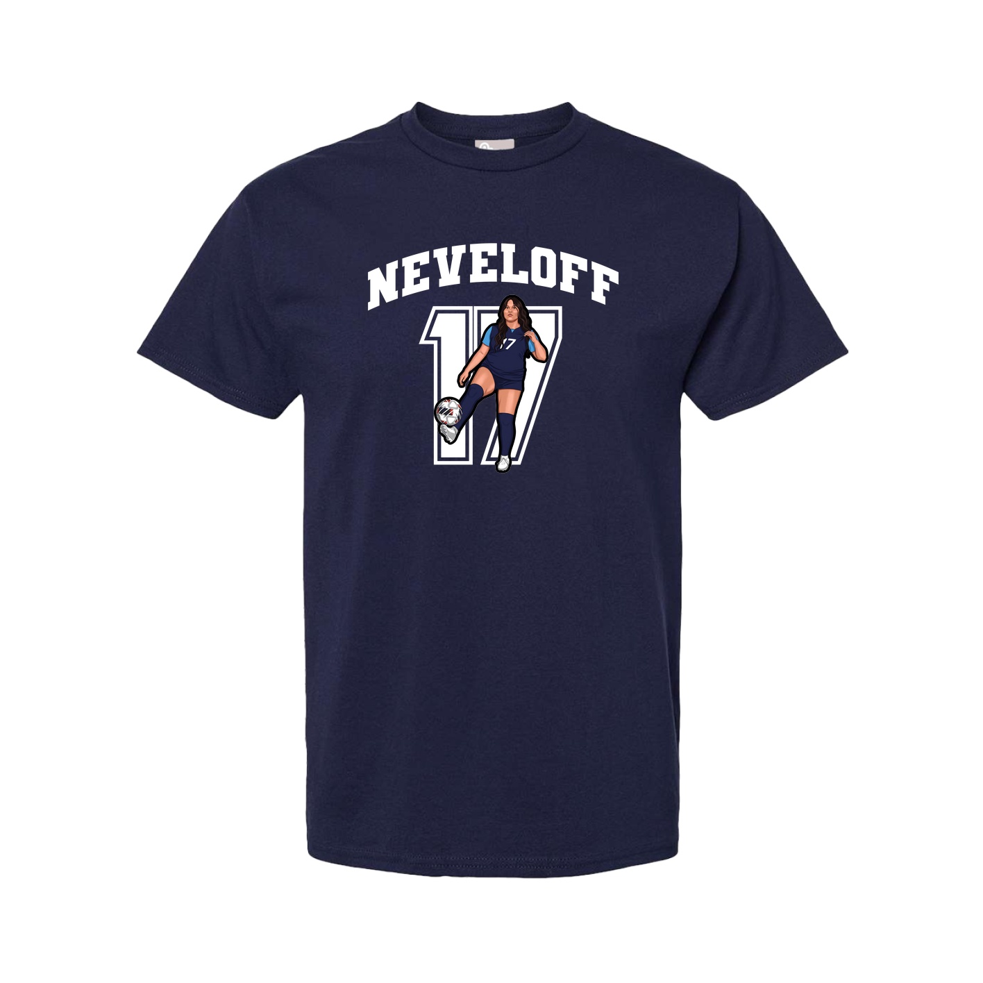 Youth Tee — Number in Navy
