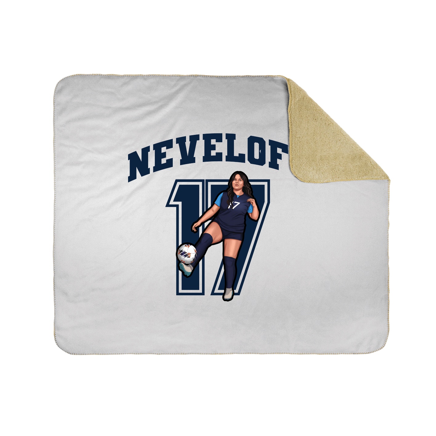 Throw Blanket — Number in White