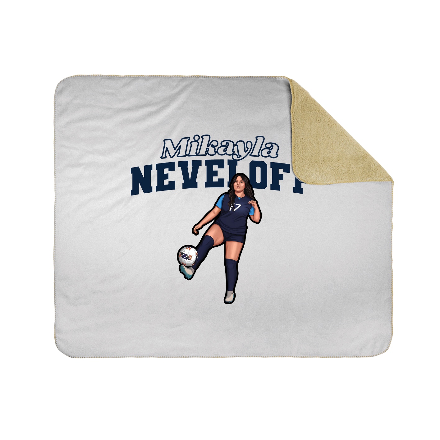 Throw Blanket — Name Arch in White