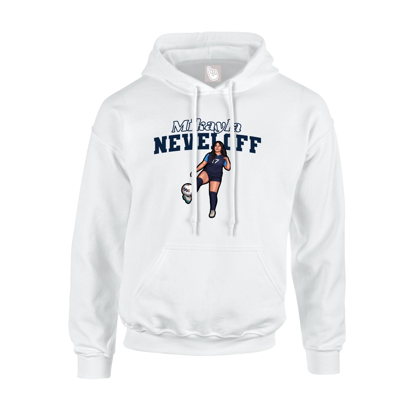 Hoodie — Name Arch in White