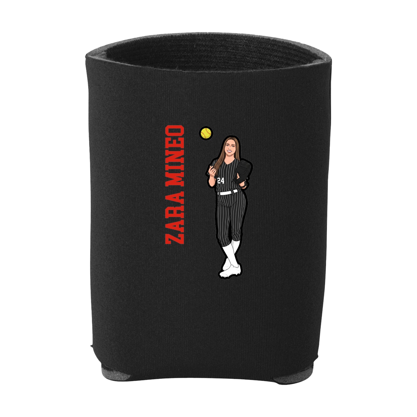 Can Holder — Name Vertical in Black