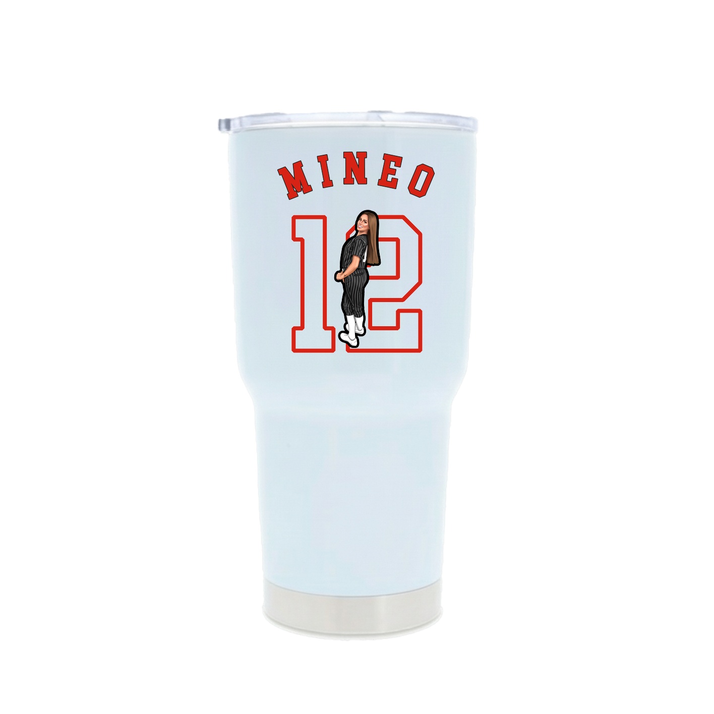 30oz Stainless Steel Tumbler — Shirsey Arch in White