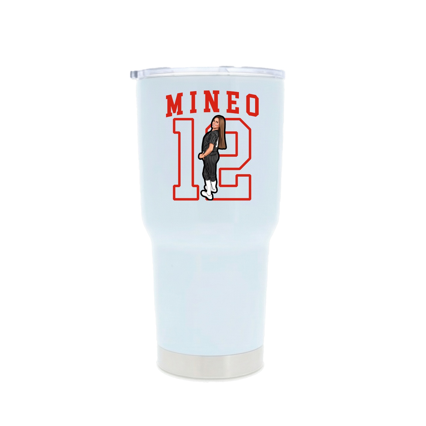 30oz Stainless Steel Tumbler — Shirsey in White