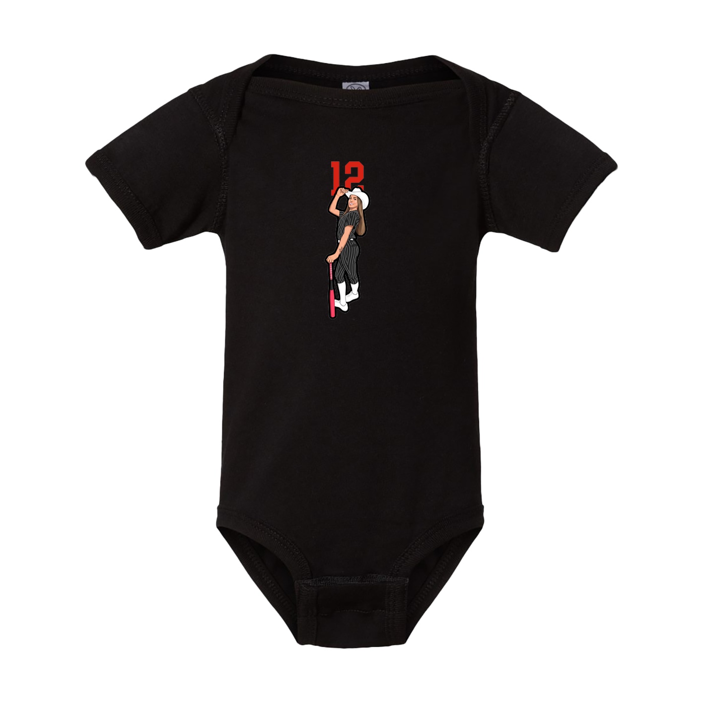 Baby Onesie — Number Top in Black