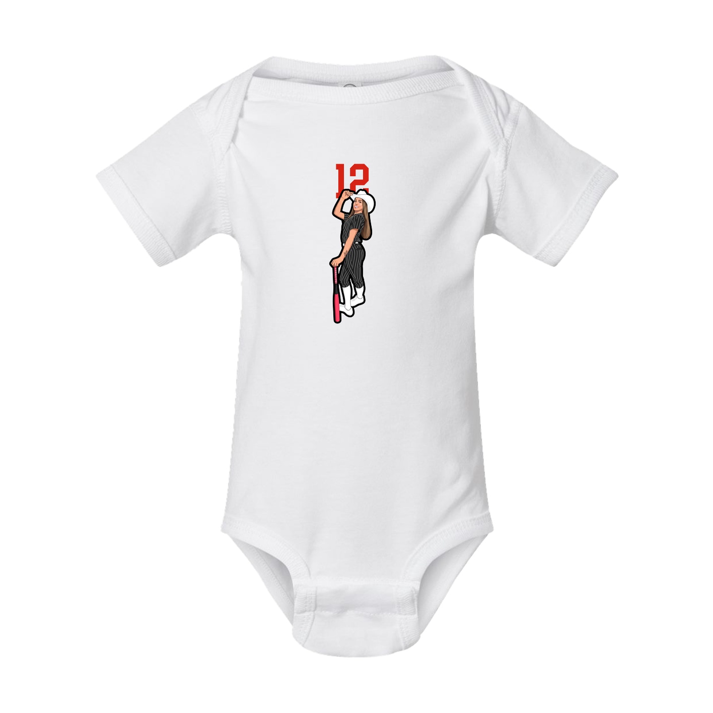 Baby Onesie — Number Top in White