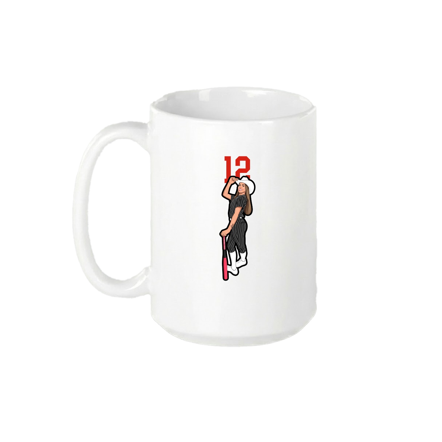 15oz Coffee Mug — Number Top in White