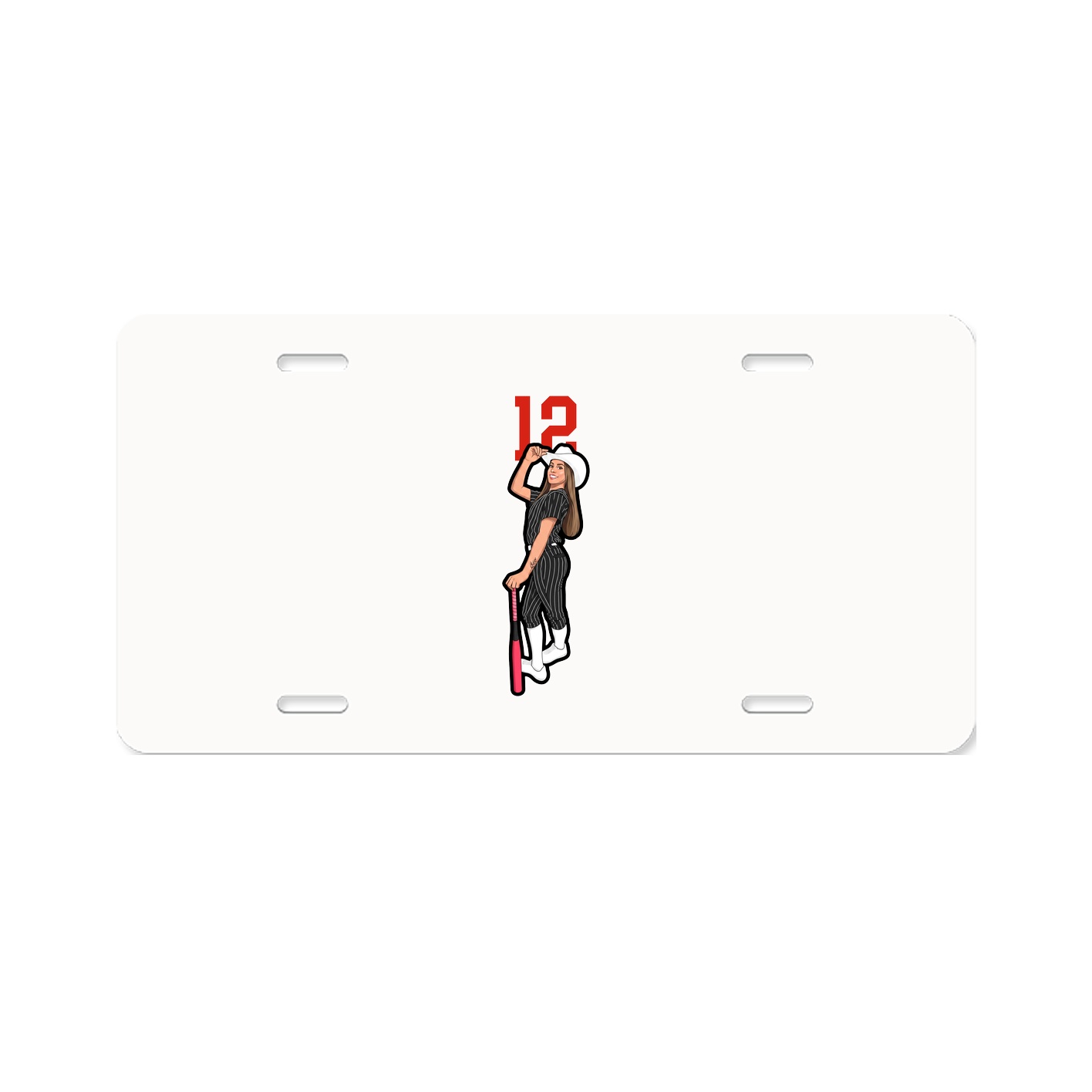 License Plate — Number Top in Classic