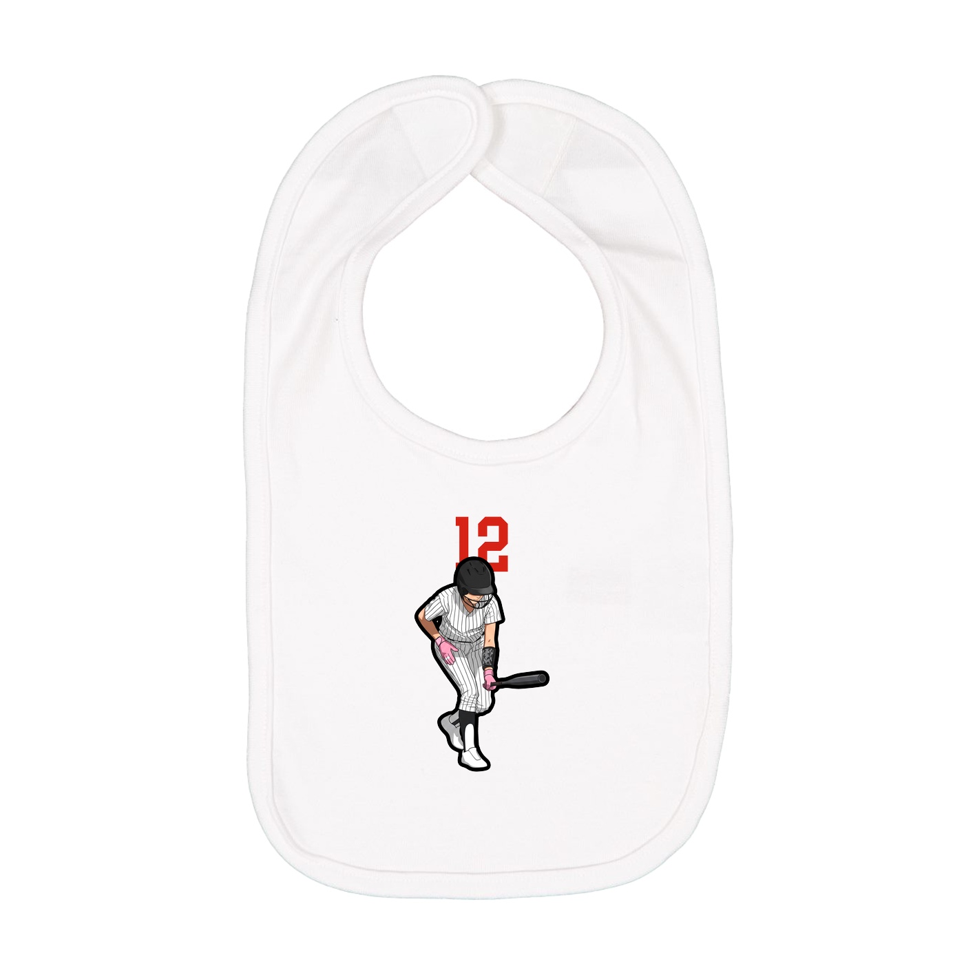 Infant Bib — Number Top in White
