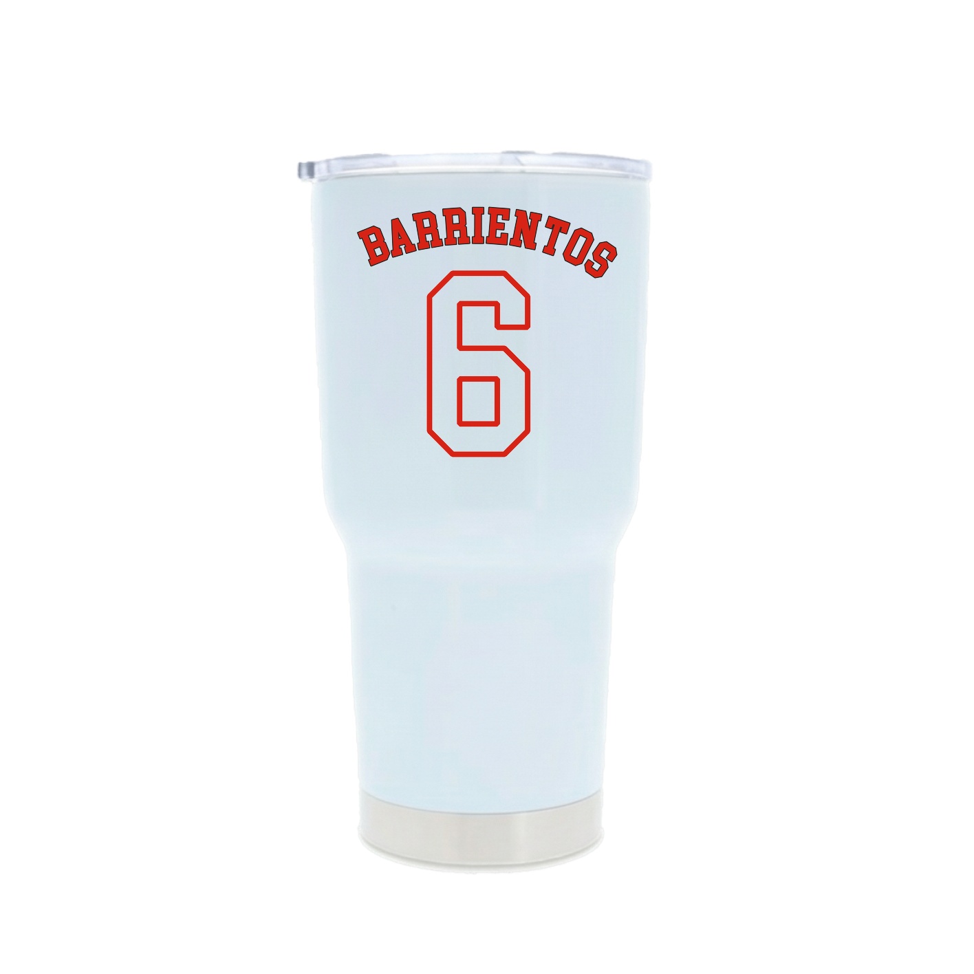 30oz Stainless Steel Tumbler — Shirsey Arch in White