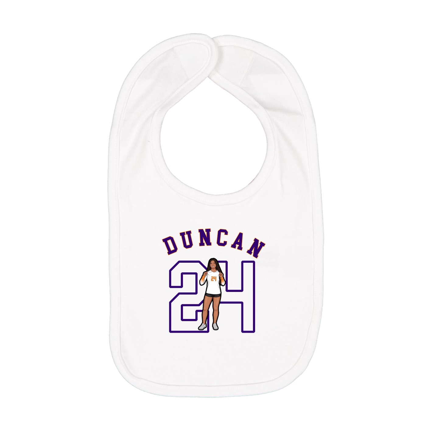 Infant Bib — Shirsey Arch in White
