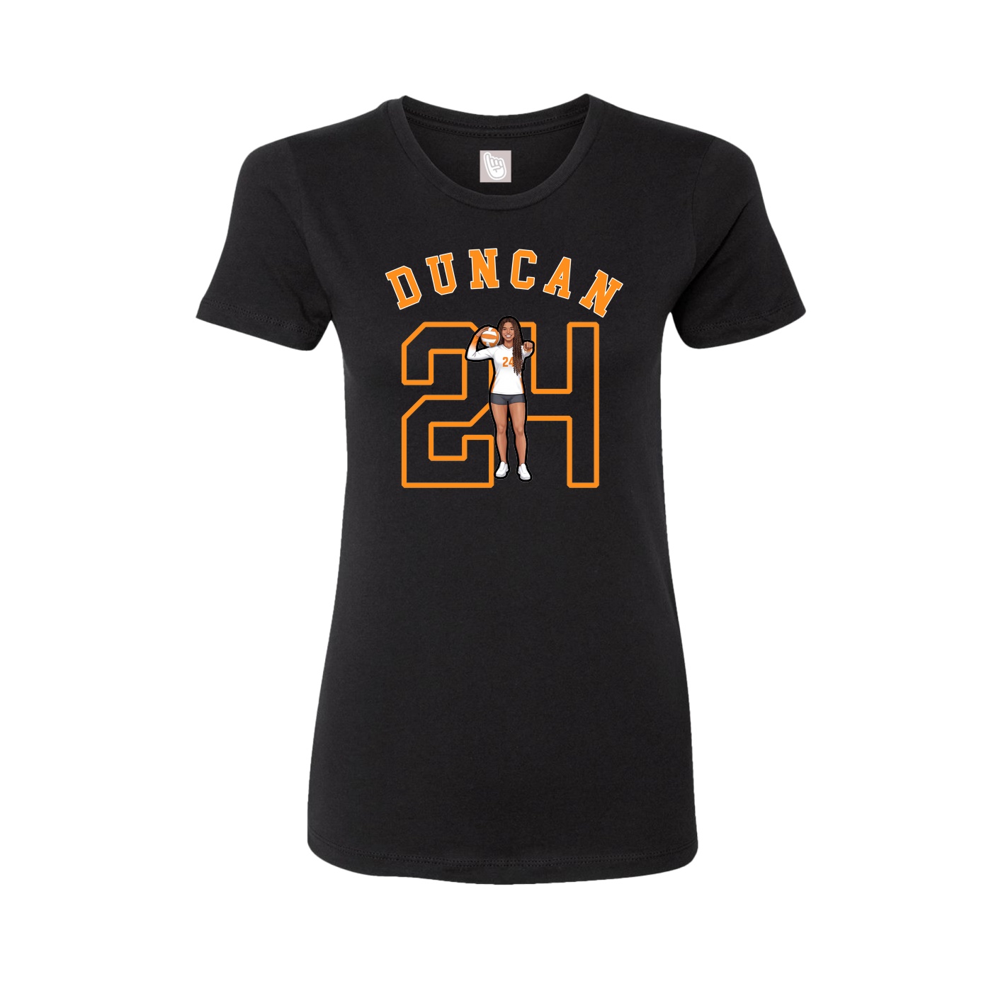 Fitted Women's Tee — Shirsey Arch in Black
