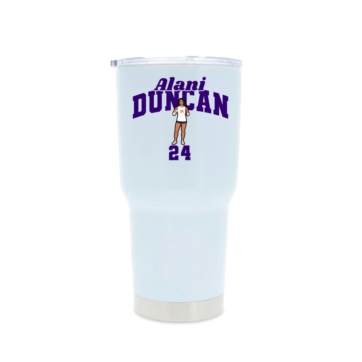 30oz Stainless Steel Tumbler — Signature Arch in White
