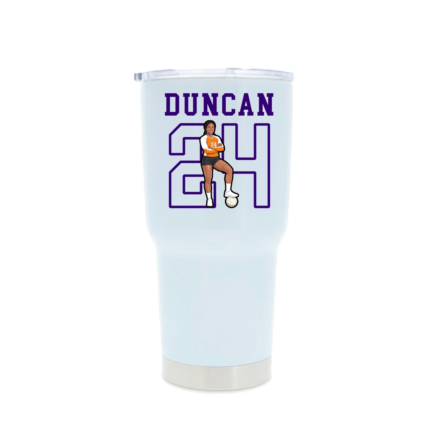30oz Stainless Steel Tumbler — Shirsey in White
