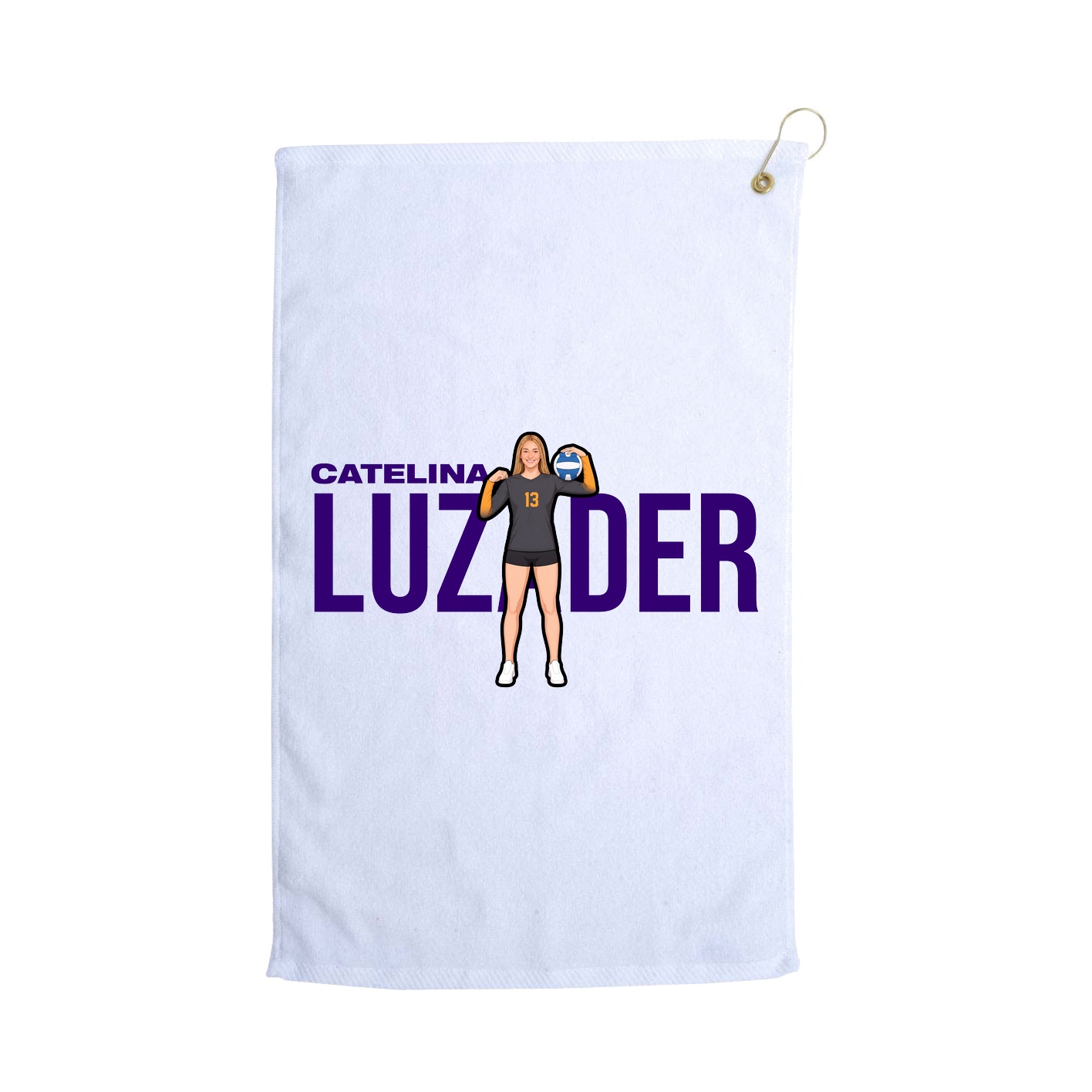Golf Towel — Player Name in White