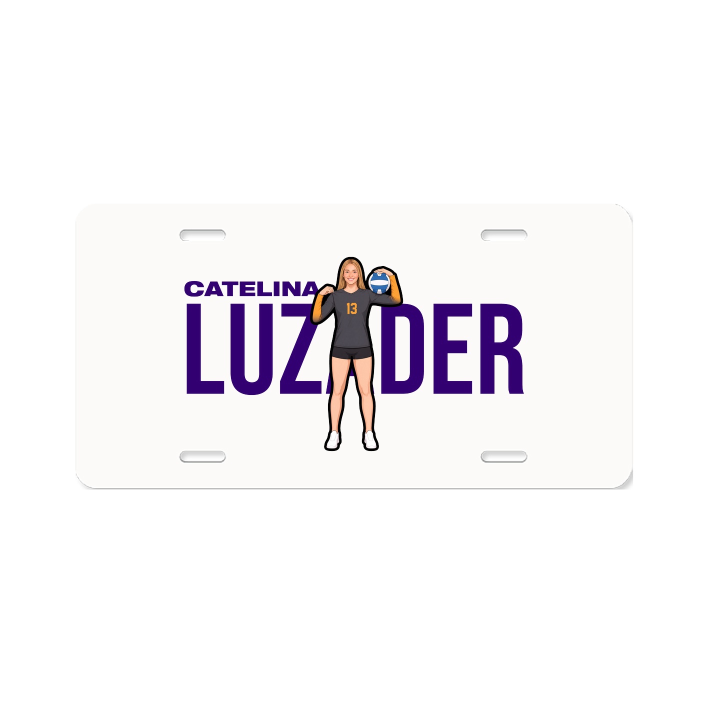 License Plate — Player Name in Classic