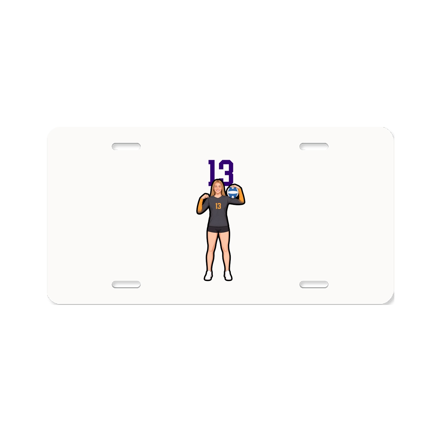 License Plate — Number Top in Classic