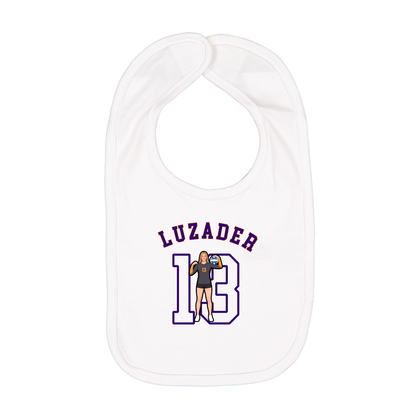 Infant Bib — Shirsey Arch in White