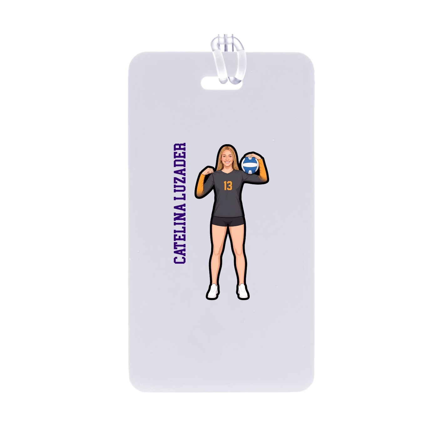 Bag Tag — Name Vertical in Classic