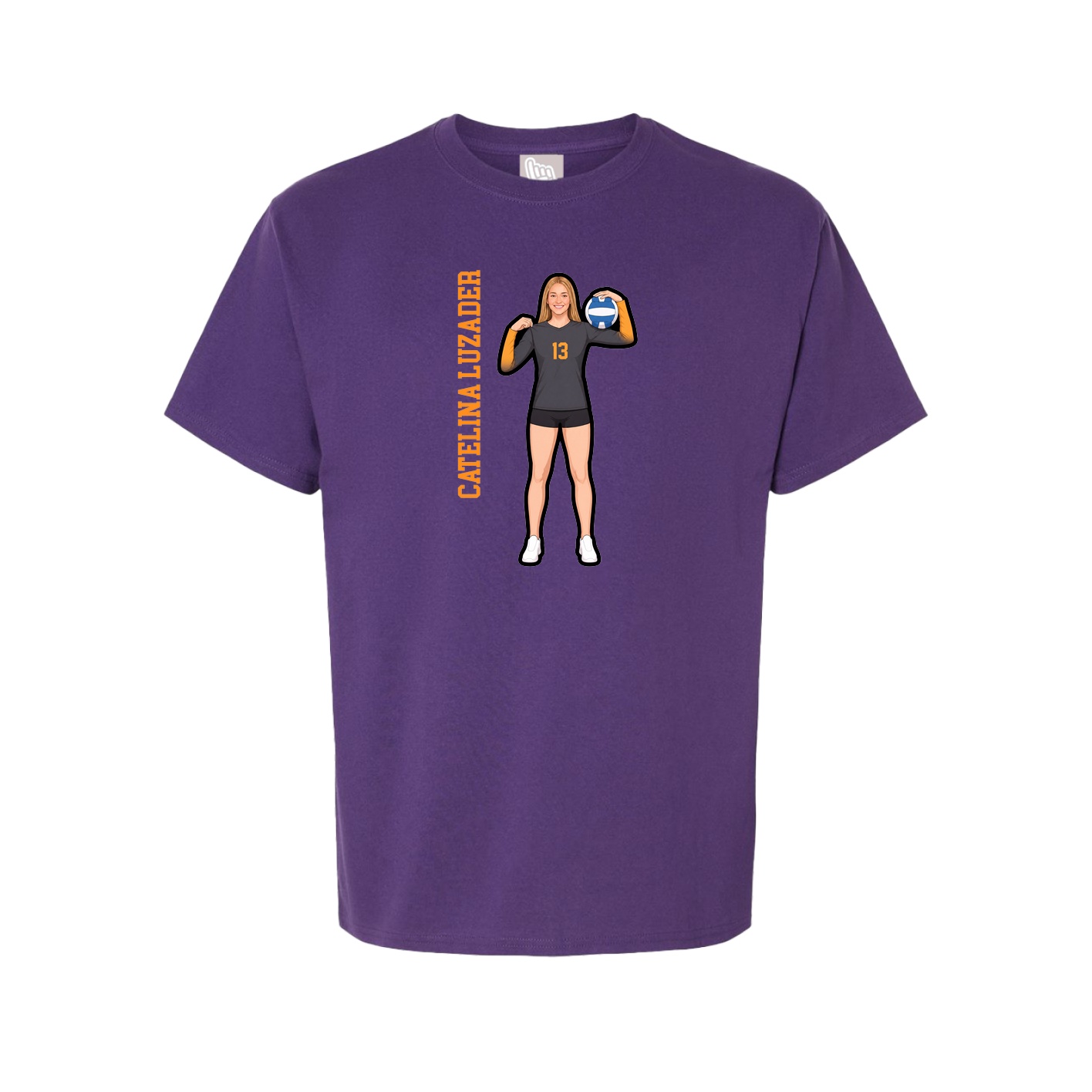 Tee — Name Vertical in Purple