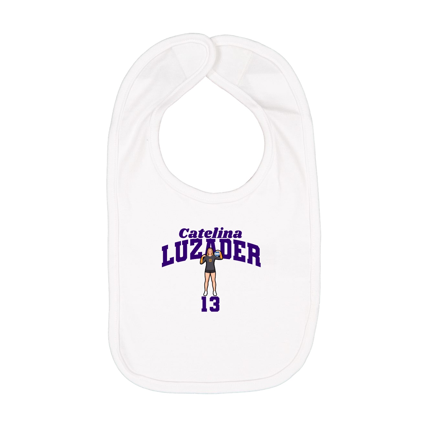 Infant Bib — Signature Arch in White
