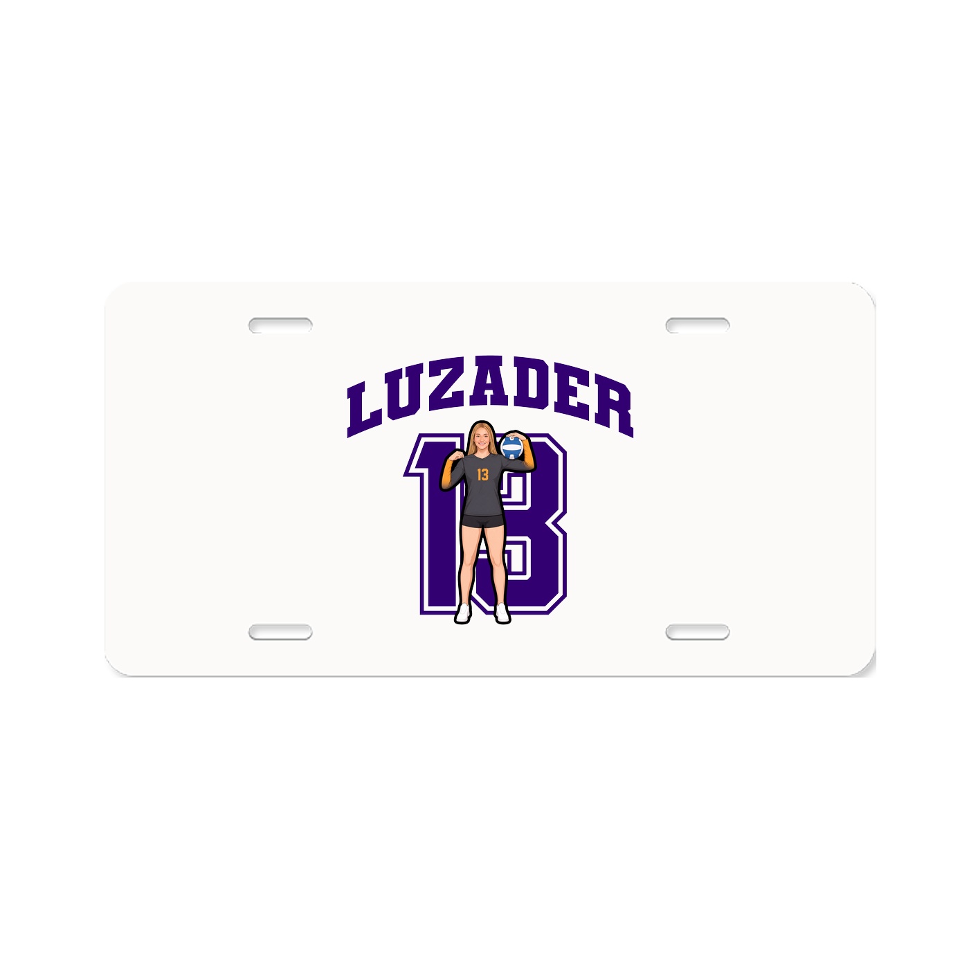License Plate — Number in Classic
