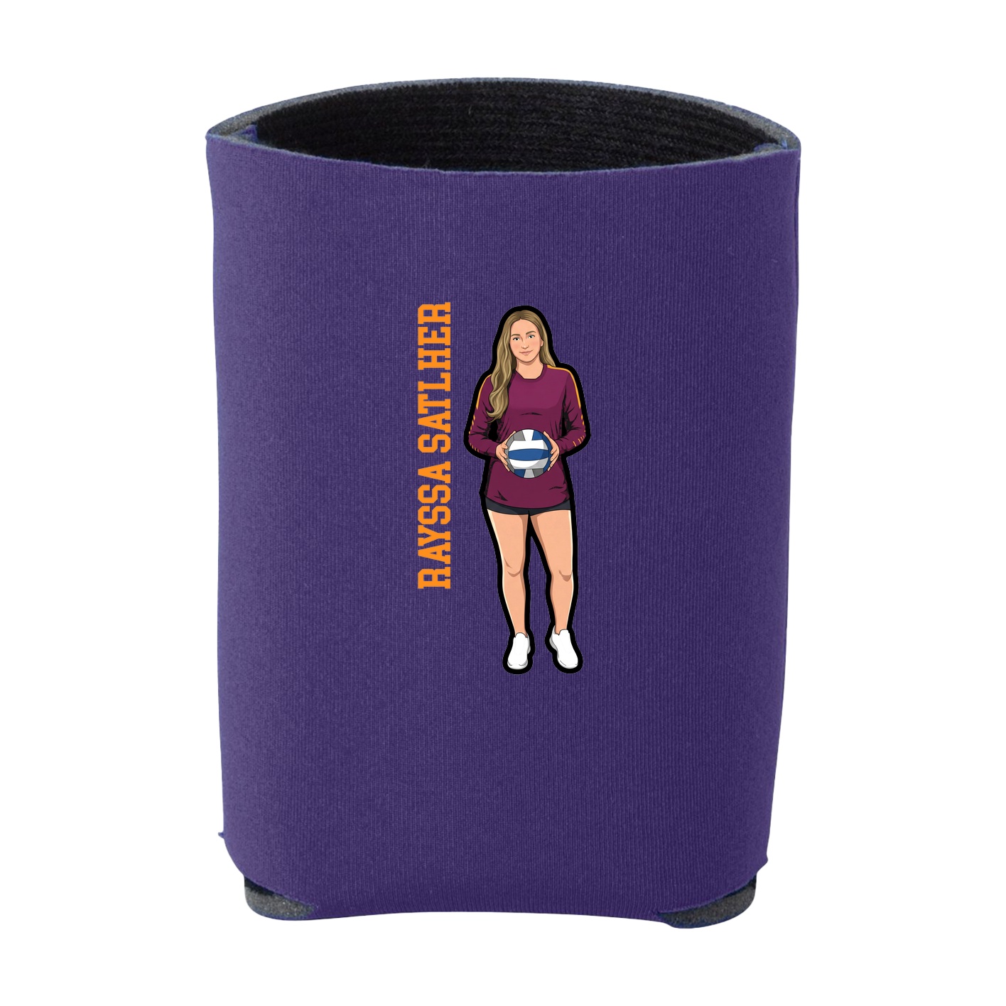 Can Holder — Name Vertical in Purple