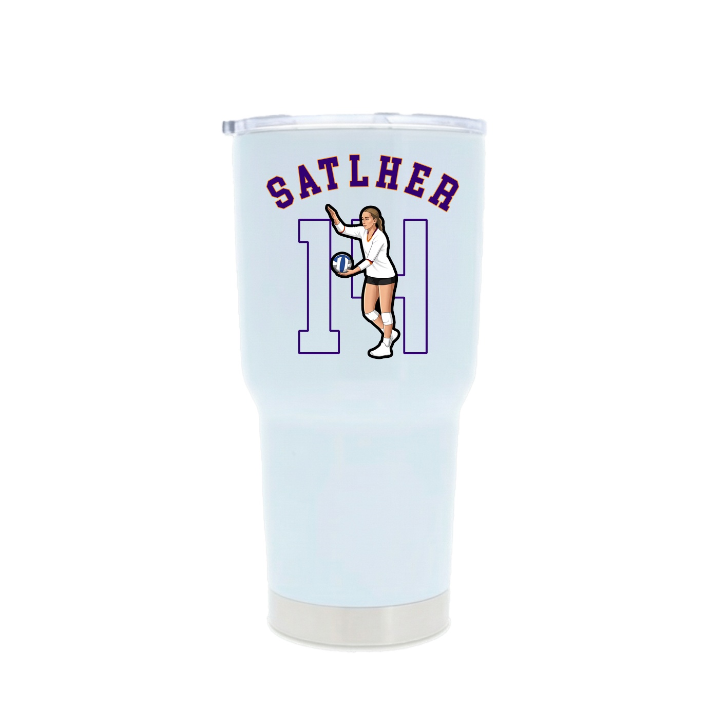 30oz Stainless Steel Tumbler — Shirsey Arch in White