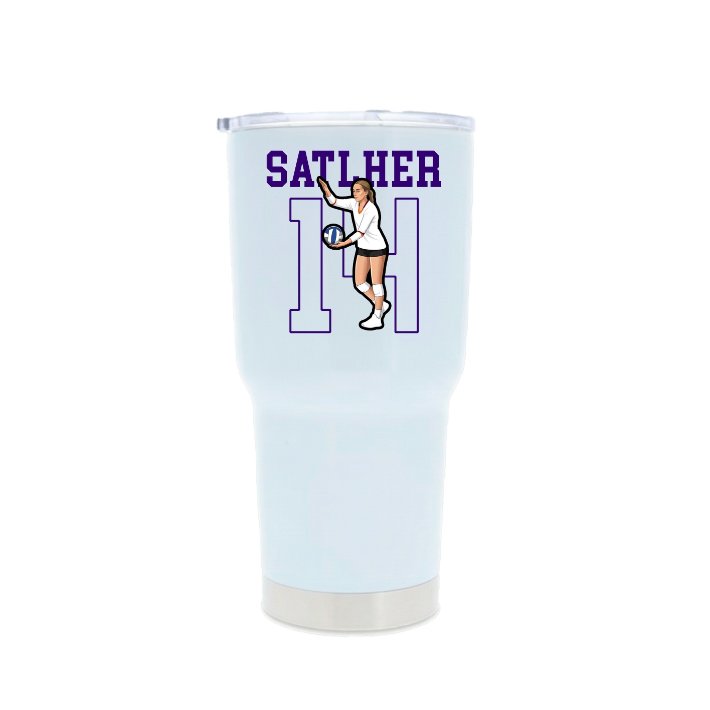 30oz Stainless Steel Tumbler — Shirsey in White
