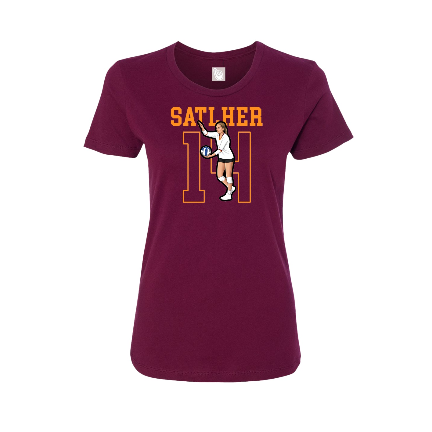 Fitted Women's Tee — Shirsey in Maroon