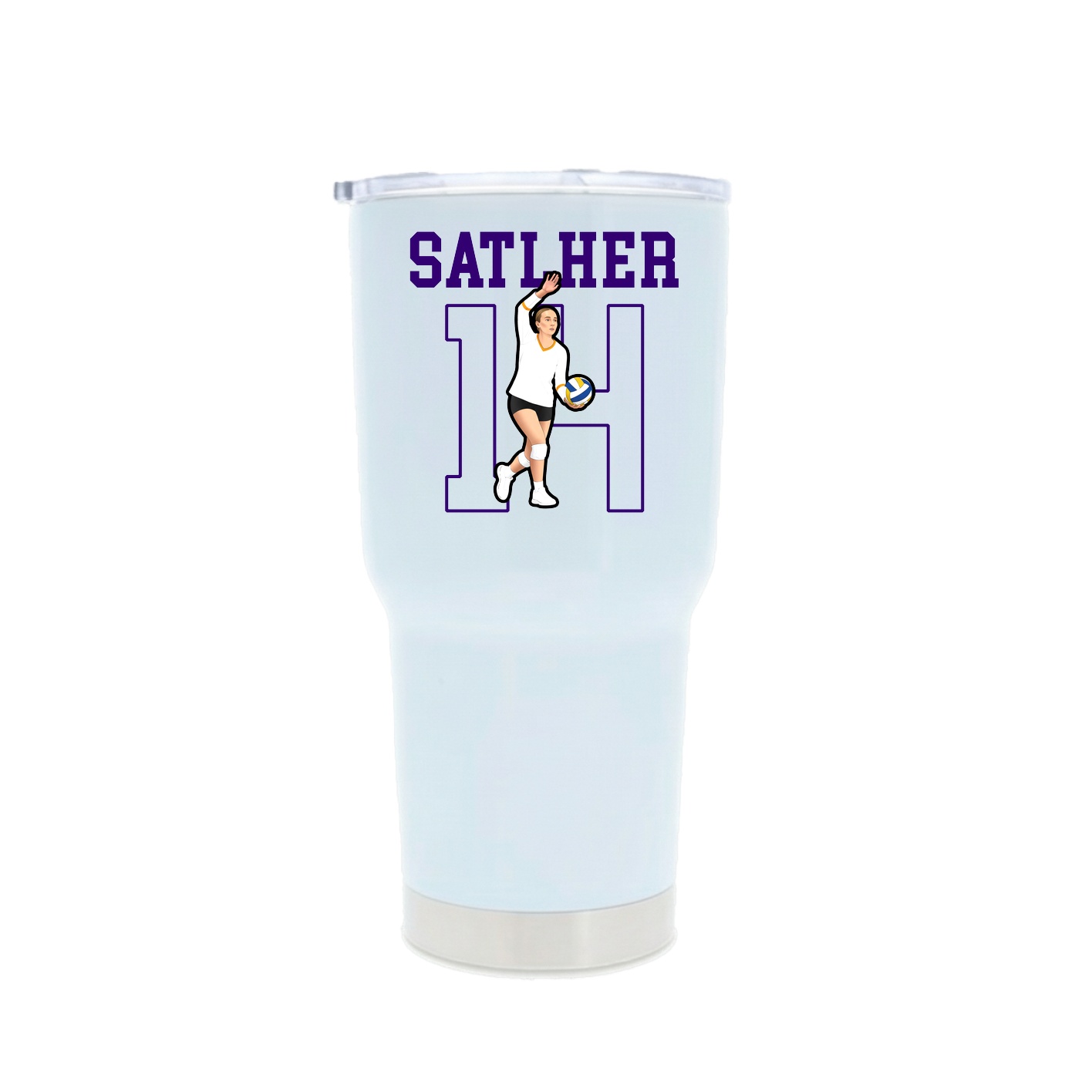 30oz Stainless Steel Tumbler — Shirsey in White
