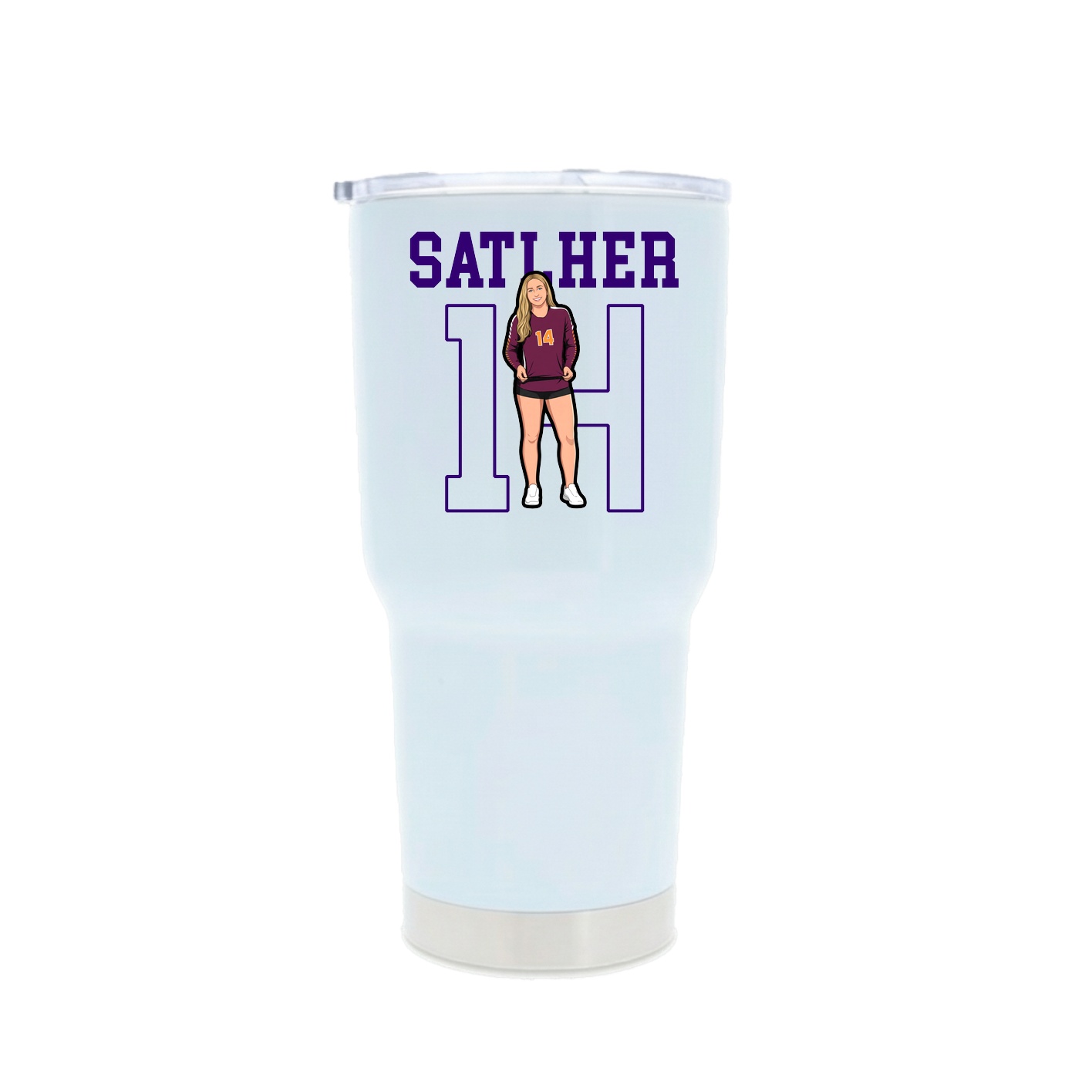 30oz Stainless Steel Tumbler — Shirsey in White