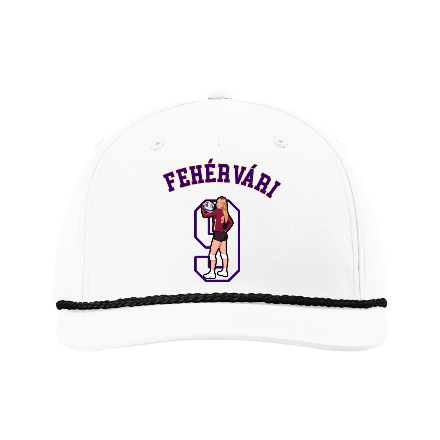 Five-Panel Classic Rope Cap — Shirsey Arch in White